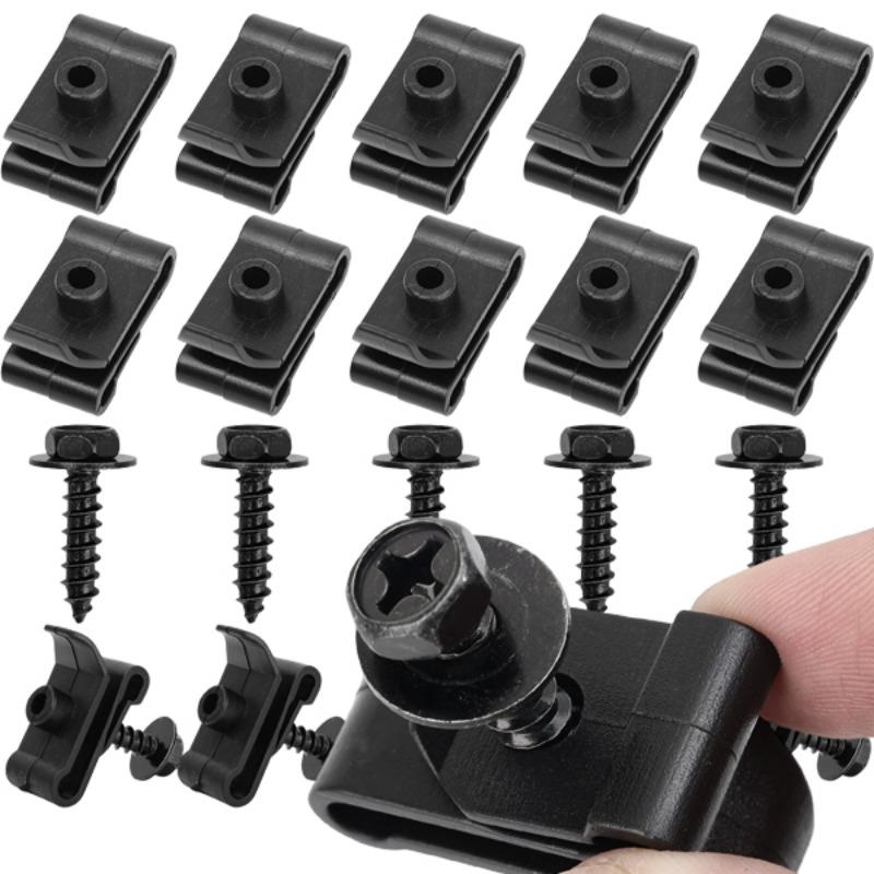 Metal Screw Tapping Fastener U-Type Clip with Screw 90467-05114 for Toyota Camry RAV4 IS300 Bumper Fender Nylon Clip U Nut