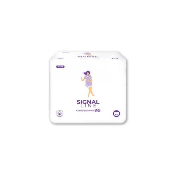 Signal Line Overnight Panty Type Sanitary Napkin Made in Korea Large 8pcs 3packs / Medium 8pcs 3packs Option Medium 8pcs 3packs