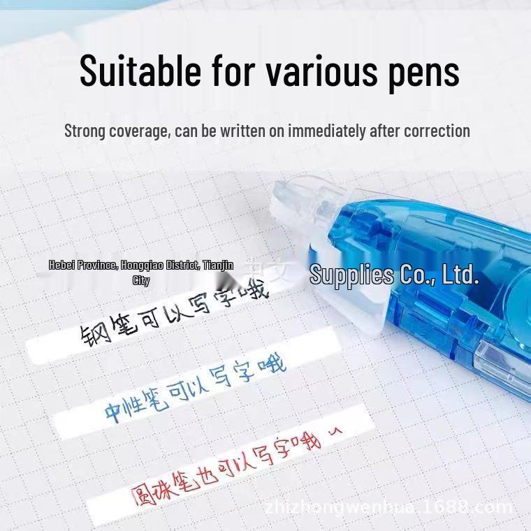 Tombow Dragonfly CT-PAX5 Portable 5mm x 6m Refillable Correction Tape - Transparent with Colored Shell Refill