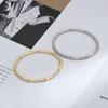 Elegant Gold-Plated Bamboo Joint Bracelet with Micro-inlaid Zirconia for Women