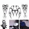 Motorcycle Flame Sticker for Gas Tank & Fender Decals Vinyl  black