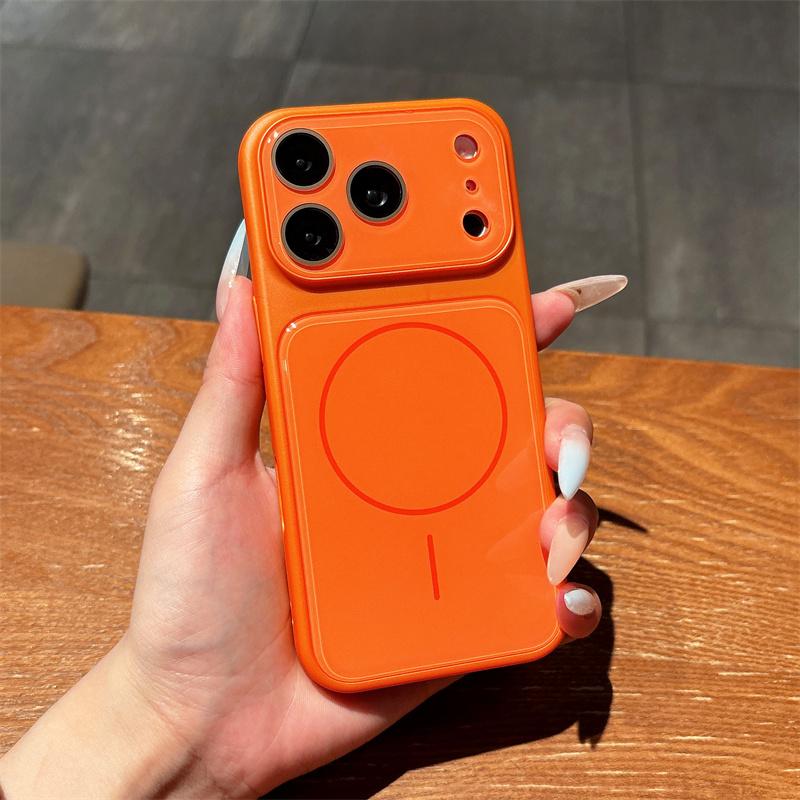 Luxury Acrylic Crystal Lens Phone Case For Apple iPhone 17 16 15 14 Plus 13 Pro Max Support Wireless Charging Magnetic PC Couqe