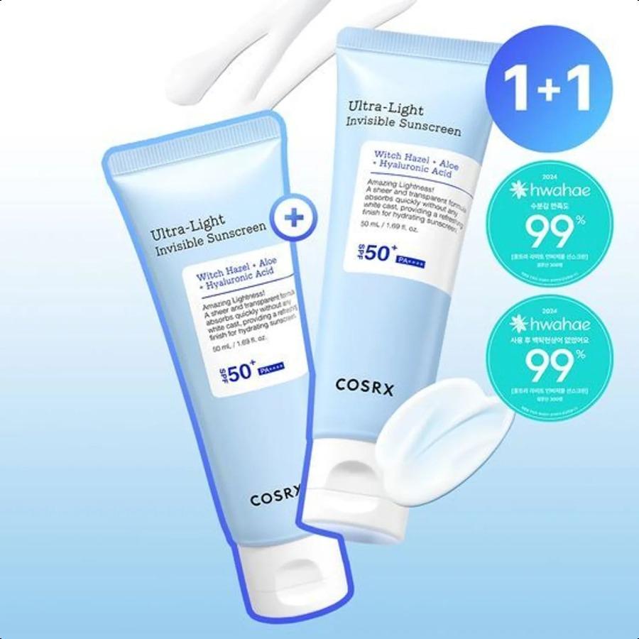 COSRX Ultra-Light Invisible Sunscreen 50ml double set 50ml*2