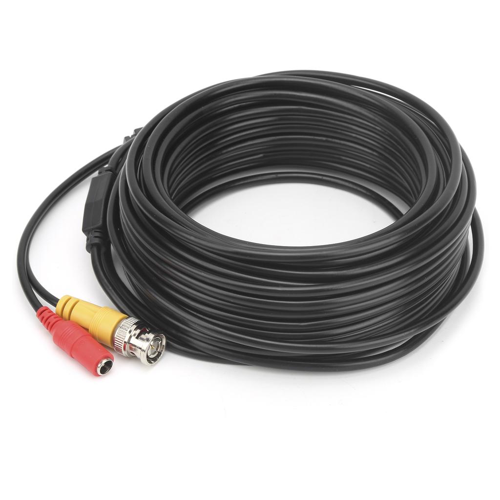 BNC+DC Video Power Cable Security Camera CCTV Wire Cord W Connector Surveillance System(20m 65.6ft )
