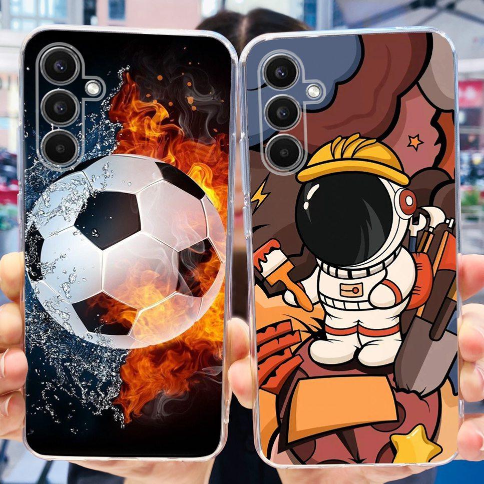 Case For Samsung Galaxy A34 5G 6.6"Cute Cat Astronaut Soft Silicone TPU Cover For Samsung A34 A34 5G Shockproof Phone Case Funda