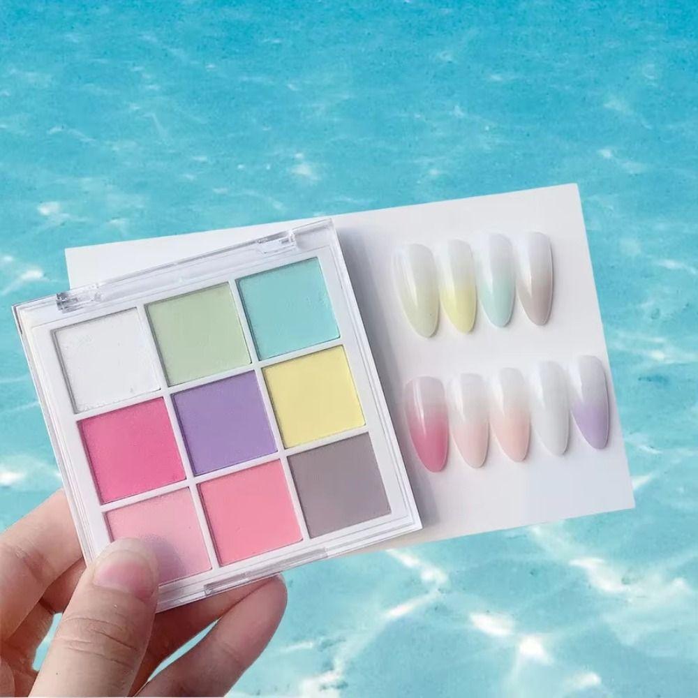 Solid Magic Neon Powder 9 Colors Gradient Design Powder Patting Nail Powders  Nail Decoration