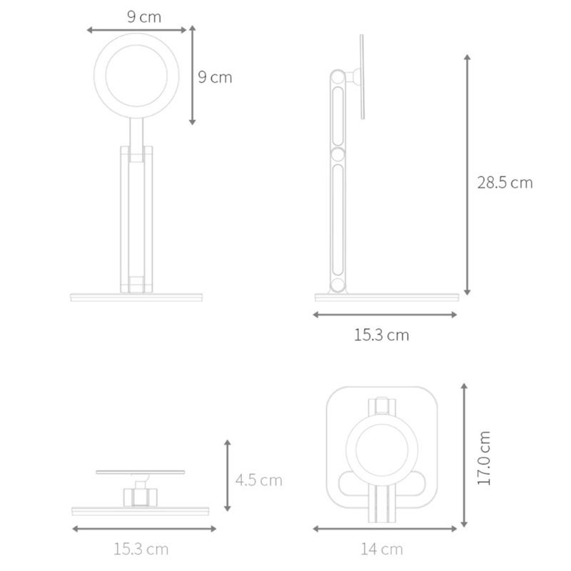 Ergonomic 360 Degree Rotating Magnetic Holder Mount for Tablet Metal Bracket Stand 360 Rotation Tablet Accessories