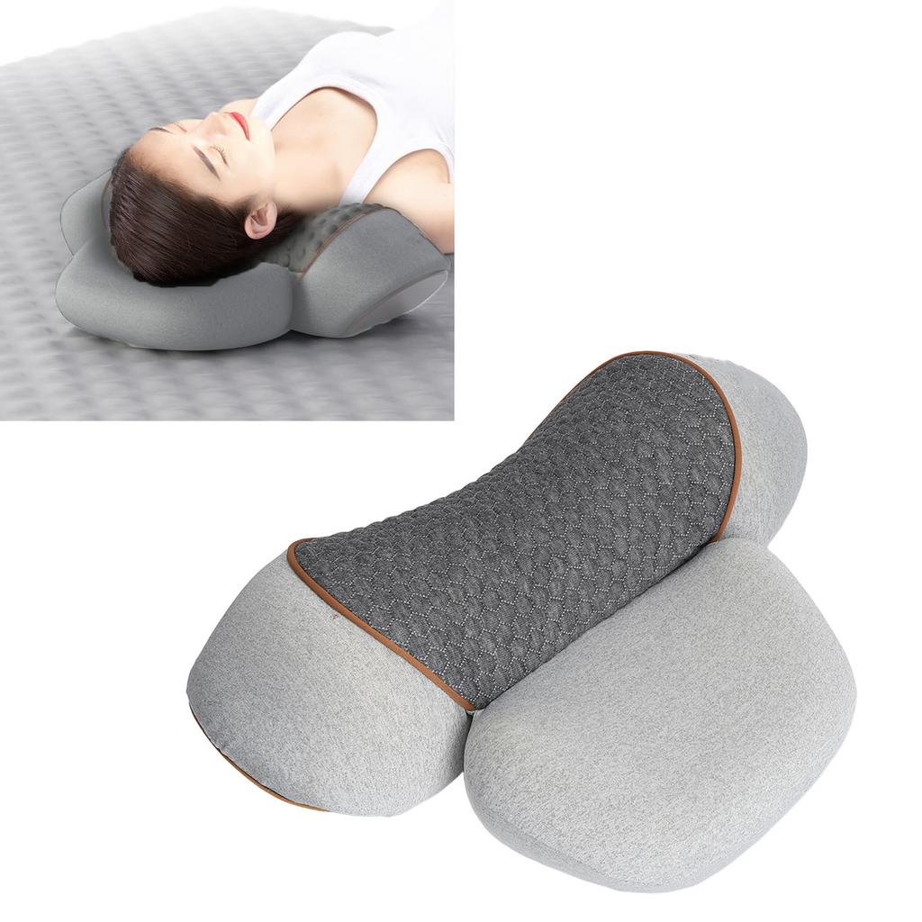 Neck Massager Pillow Memory Foam Relieve Fatigue Improve Sleep Cervical Pillow with Vibration and He