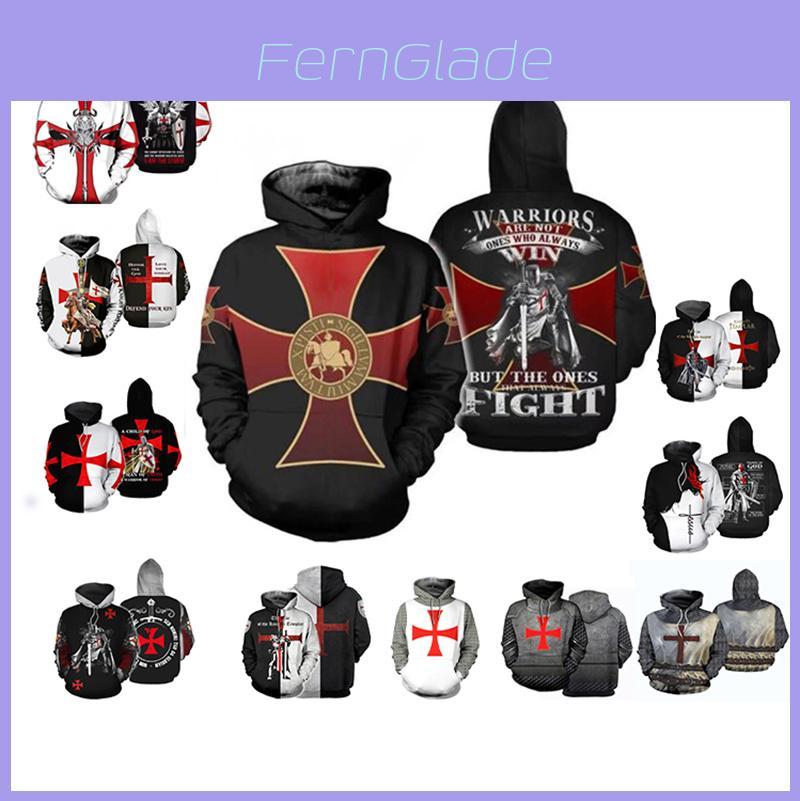 Mikina Cosplay Křižácký Rytíř Měkká Pohodlná Unisex 3D Tištěná Mikina Bunda Pro Středověký Styl