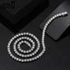 Effie Queen 2MM/3MM/4MM Tennis Necklace Top Quality 100% 925 Sterling Silver Shiny Party Zircon CZ Neck Chain Fine Jewelry SC73