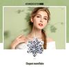 Winter Snowflakes S925 Sterling Silver Bracelet Gift for Girlfriend, Silver Beads SCC719