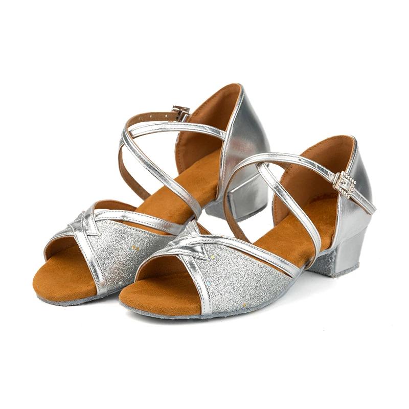 New Latin Dance Shoes EU 24-41 Children Girls Women's Tango Low Heels Dance Ladies Jazz Dance Shoes
