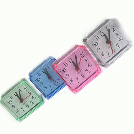 Bed Travel Mini Portable Compact Square Quartz Beep Table Silent Alarm Clock