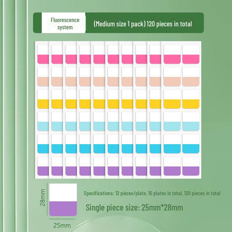 Custom Morandi Index Label Sticky Notes – Fluorescent Bookmarks for Students