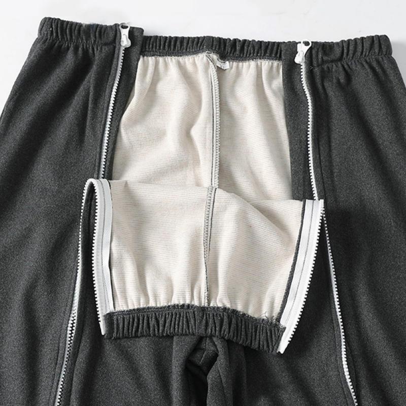 Herren-Vollreißverschluss Patientenpflegehose Postoperative Easy-On/Easy-Off Pflegehose
