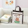 Portable Capybara Handbag Double-layer Cartoon Document Bag Cartoon Capybara Tutoring Bags