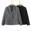 2026 Spring V-Neck Long Sleeve Plus Size Cardigan Suit - Women's Slimming, Versatile Top