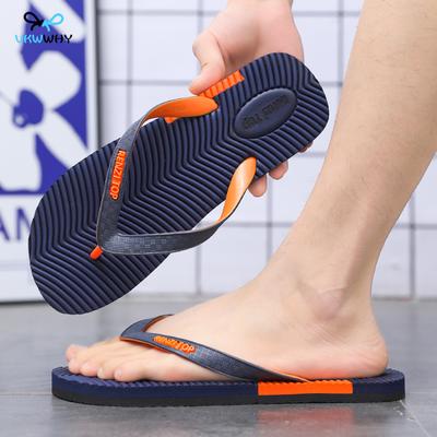 VKWWHY Tong de plage pour hommes Sandales d'été d'extérieur Mode homme Tong EVA Sandales plates confortables d'intérieur Sandales de piscine