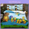 The Simpsons Cartoon Bedding Set With Reactive Dye Printing For Modern Home Decor