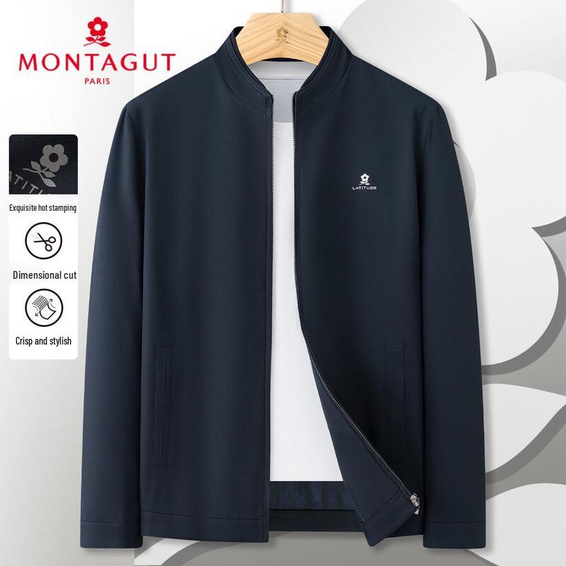 

MONTAGUT Men s Spring/Autumn Stand-Collar Business Casual Jacket 3XL (56)