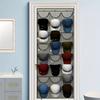 Premium 24-Pocket Over-the-Door Baseball Cap Organizer - Dustproof Space-Saving Hat Storage & Display Rack