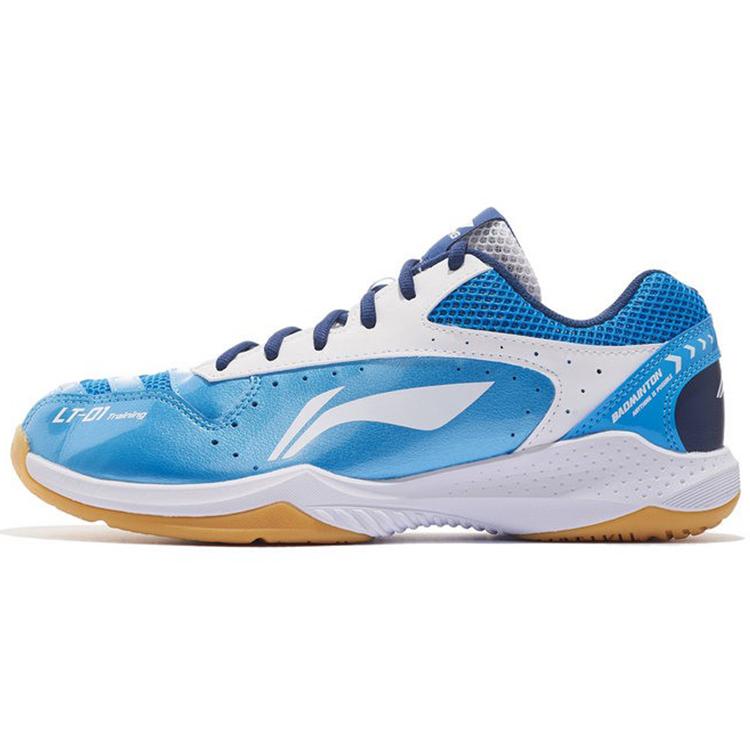 New LINING Badminton Shoes Unisex Low Top Interstellar Blue/Standard White AYTS024-2