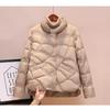 Women's down jacket jacket autumn and winter new short light and thin auspicious cloud stand-up collar simple and hot-selling