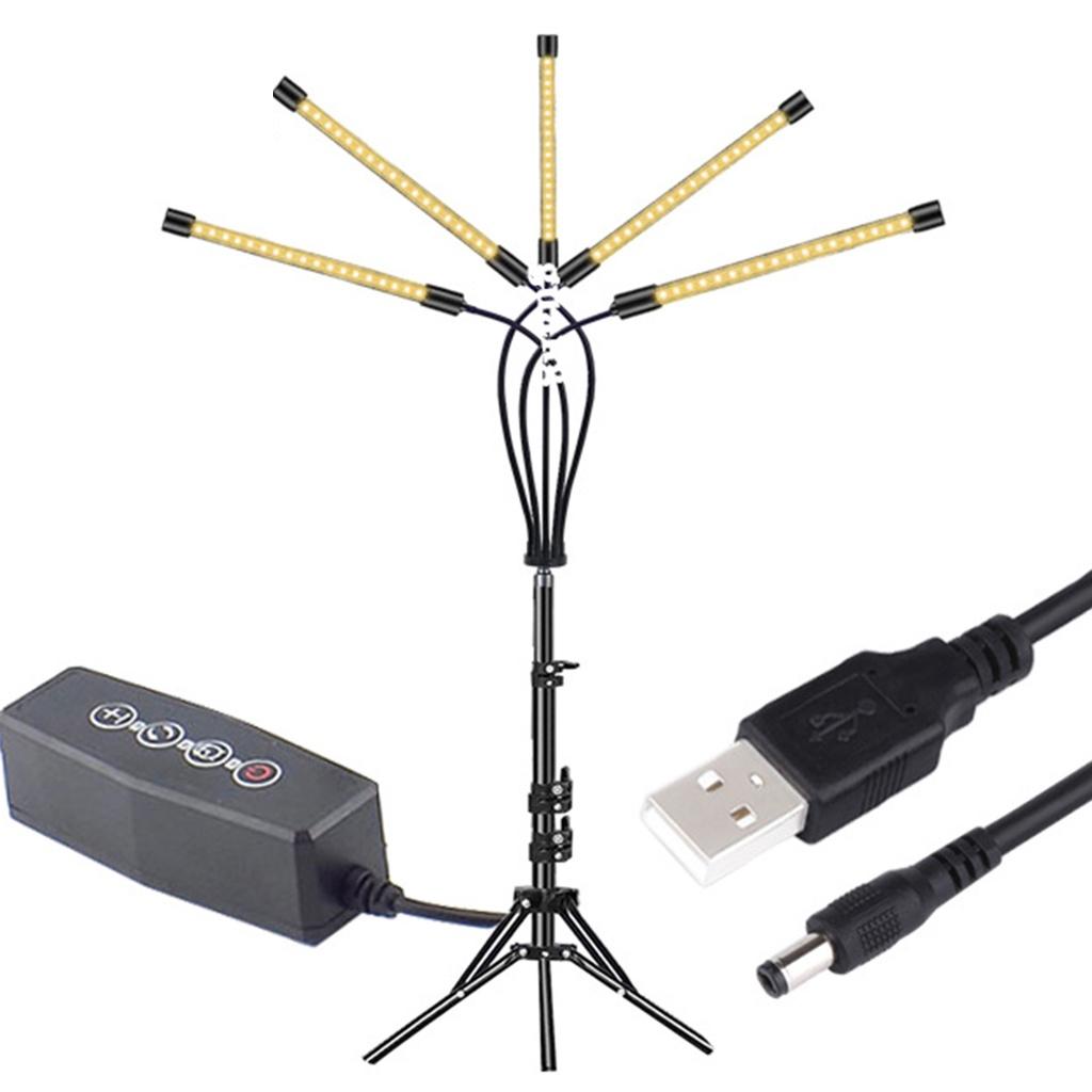 5V Full Spectrum Plant Light with Adjustable Tripod Stand Red Blue Floor Grow Lamp LED Grow Lights for Indoor Plants