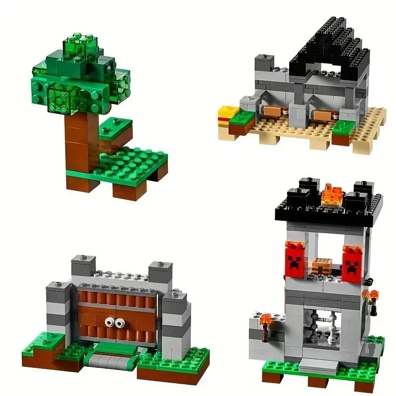 984PCS Fortification Building Blocks Bastion Log Cabin Model Assemble Bricks Toys Gifts Children Boy Adult