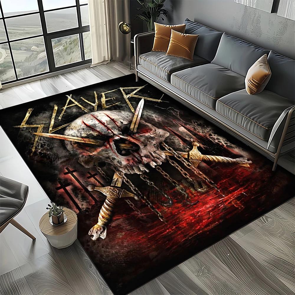 27 Style Slayer Heavy Metal Rcck Band Sign Carpet Rug for Living Room Bedroom Home Sofa Decoration,Kid Play Non-slip Floor Mat