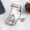 1 Set Stainless Steel Padlock Clasp Gate Hasp Staple Door 90 Degrees Latches Lock Shed Latch Household Burglar-Proof Hardware