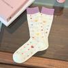 Dot Pattern Heart-shaped Socks for Children, Suitable for Spring and Summer, Short Leg Stockings with Open Holes, Long Stockings
