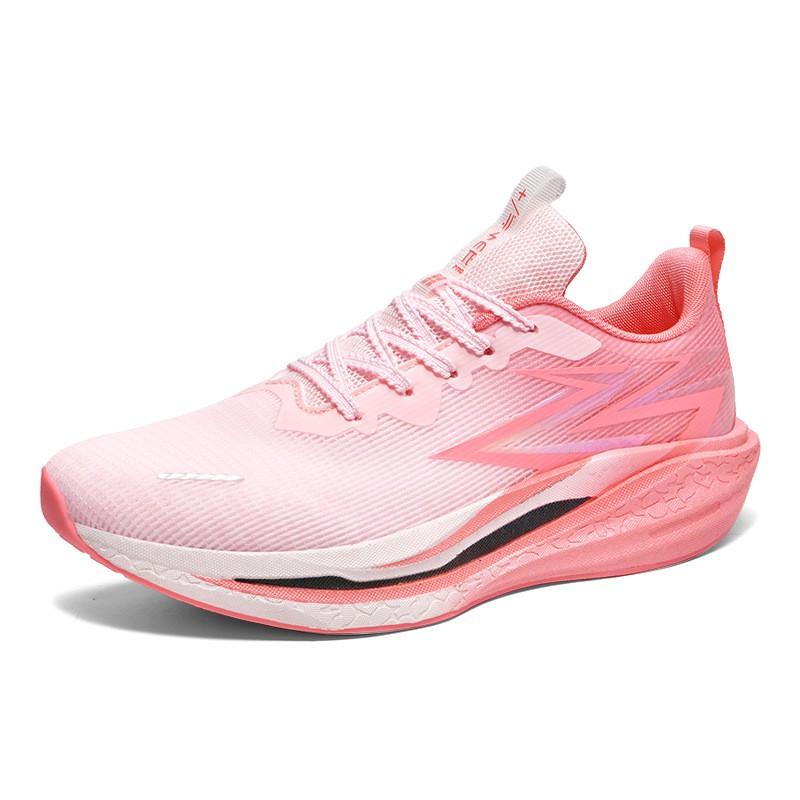 Lightweight Breathable Running Shoes Kids With Carbon Plate Support Mesh Upper Shock Absorption Non-Slip Sole
