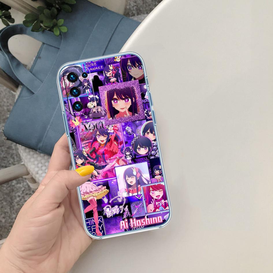 HK55 Oshi No Ko Ai Hoshino Soft Shell Transparent Phone Case for Motorola Moto G7 G8 G9 G84 G85 G73 G24 G15 Z2 Play Power Plus