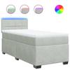 Maison Exclusive - Bed Slatted Base and Mattress Light Grey 90x190 Cm Velvet