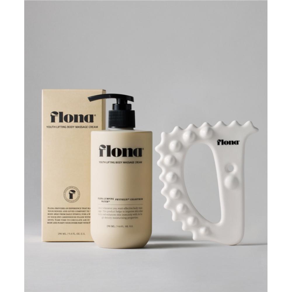 Flona Body Elasticity Set  Body Gua Sha + Youth Lifting Body Cream 290ml NONE