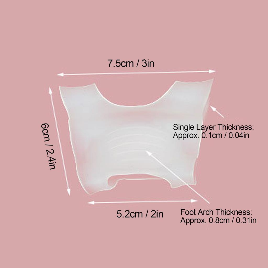 4 Pairs SEBS Arch Support Orthopedic Pads for Women Men Foot Varus Vaus O-Type Leg Correction(White )