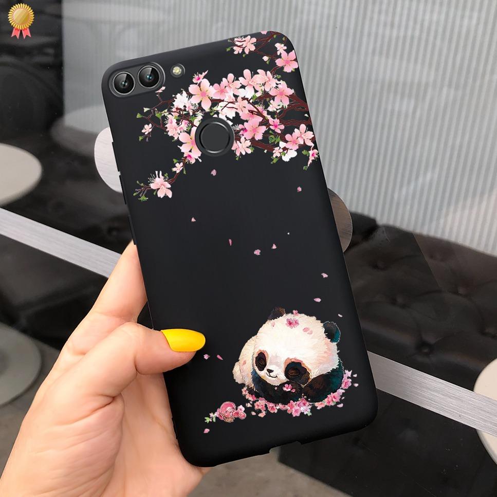 Für Huawei P Smart Hülle Niedliche Blume Schwarz Weiches TPU Silikon Bumper Hülle Für Huawei PSmart P Smart 2017 FIG-LX1 Handyhülle Funda