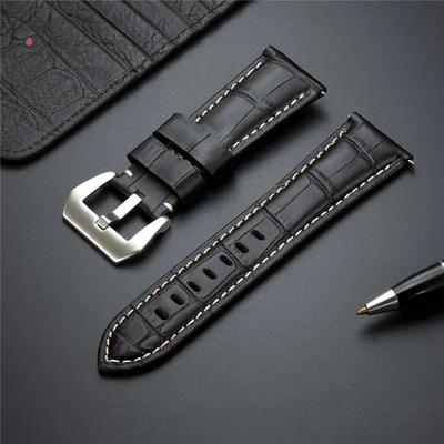 High Quality Genuine Leather Watch Strap 20mm 22mm 24mm 26mm Men Watchband Black Brown Blue Leather Watch Band
