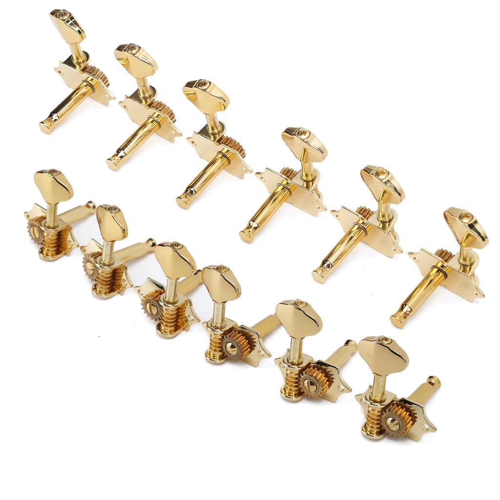 6Pcs Guitar String Tuning Peg Metal Open Tuner Key Machine Head Set Kit for Acoustic Electric