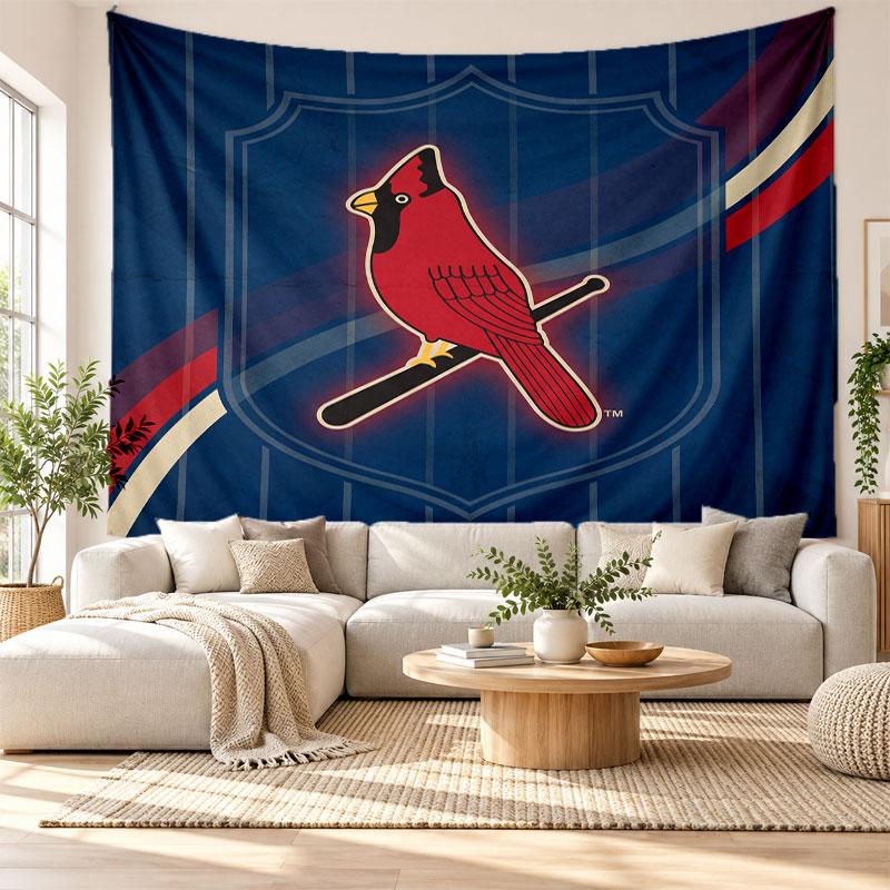 St. Louis Cardinals Wall Tapestry, Soft Fabric Wall Hanging, Decorative Backdrop For Bedroom Home Wall Art