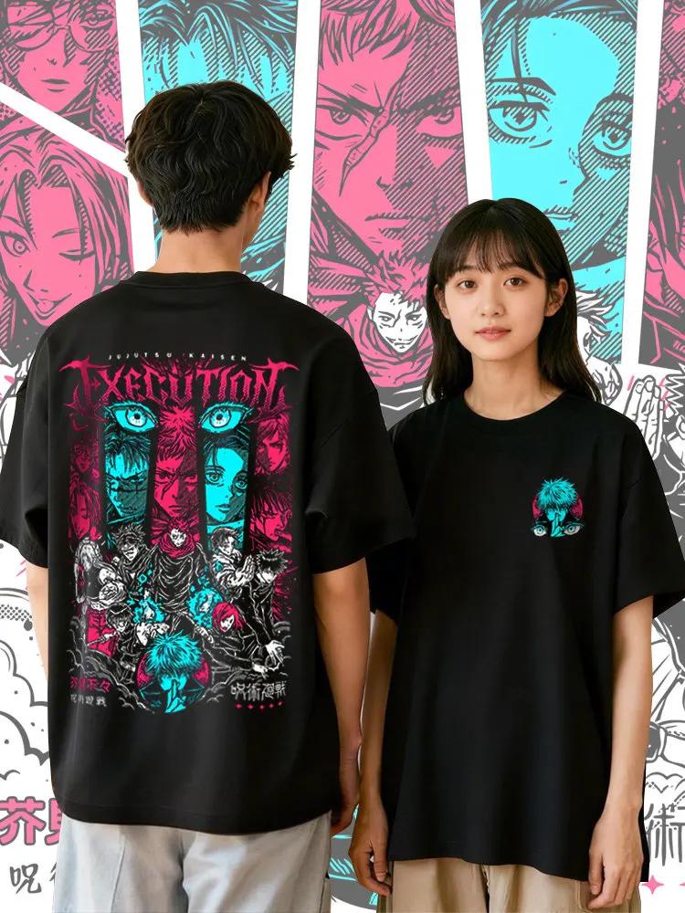 

2026 Jujutsu Kaisen Fashion Anime T-Shirt Graphic Tee Summer parent-child Short Sleeve Cartoon Satoru Gojo Top Soft Streetwe... S разноцветный