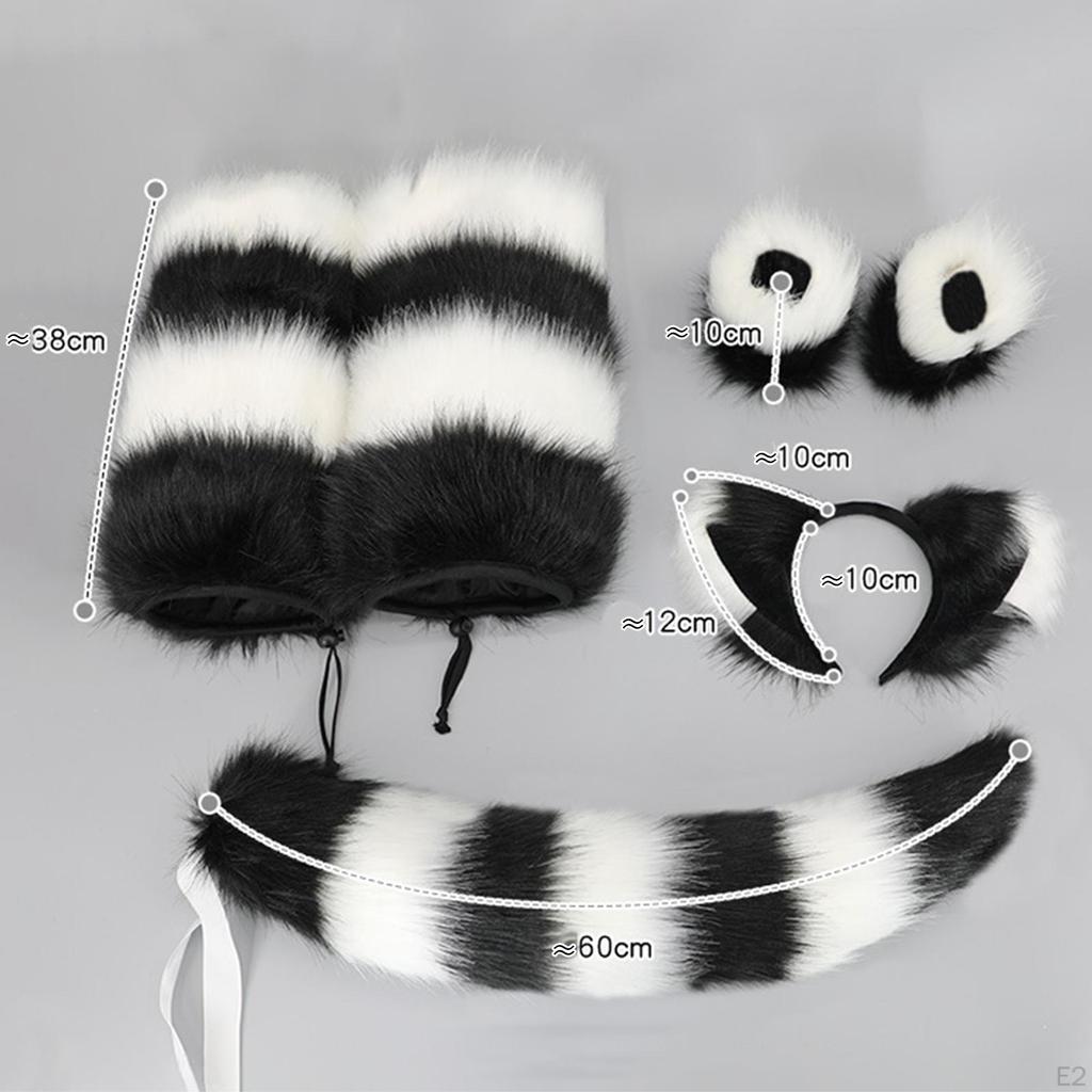 Tail Cosplay Set Leg Sleeve for Fancy Party Gifts Children Anime Performance Props