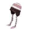 Women Autumn Winter Warm Ear Protector Hat Cold Resistant Imitation Plush Fur Knitted Cap Sweet Cute Multi Color Lei Feng Hat