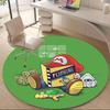 1PC Mario Bros. Plumber Office Round Area Rug, Indoor Mat Suitable For Office, Under Office Chairs Bedroom Living Room Home Decor, Room Deco110