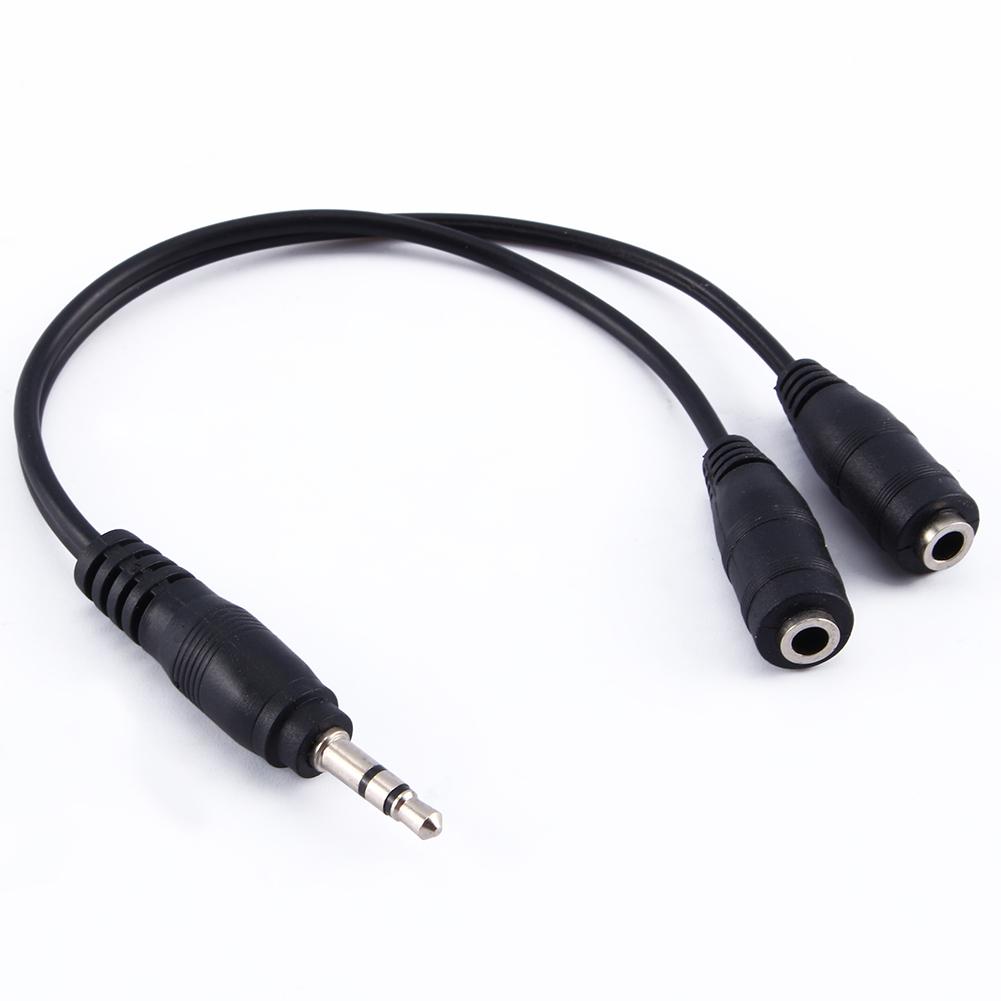 1 stück 3,5mm Audio Aux Kabel Stecker auf 2x Buchse Stereo Verlängerung kopfhörer Splitter