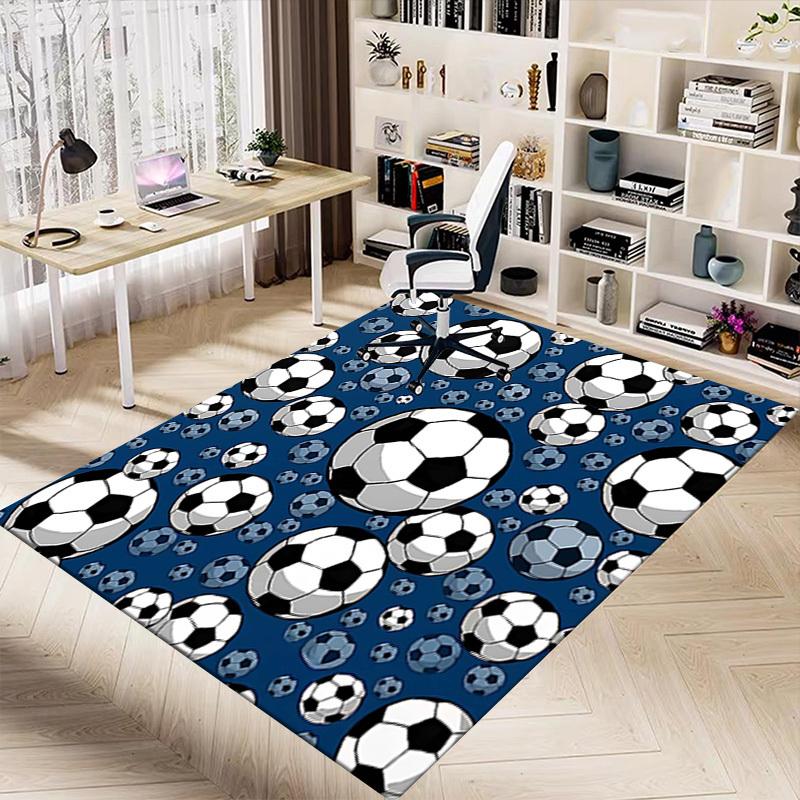 1PC soccer ball Extra Large Non Slip Floor carpet, Office, family, bedroom, Studio Large Area Rug Indoor Rugs, Vibrant Colors