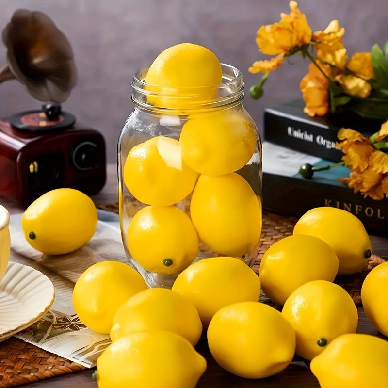 Artificial Yellow Lemon Fake Lemon, Artificial Fruit Home Decoration, Kitchen and Dining Table Cabinet Party Decoration