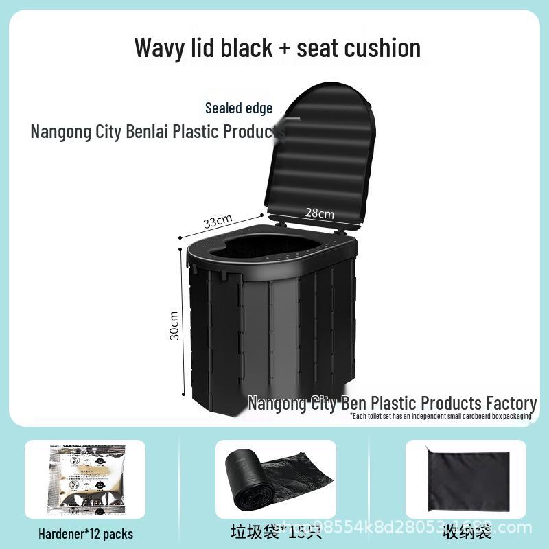 Toaletă Portabilă Pliabilă pentru Excursii în Aer Liber și cu Mașina – Ideală pentru Doamne și Adulți