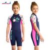 1.5mm Neoprene Kids Girls Full Wetsuit Short Sleeve Snorkeling Swimming Surfing Warm Water Sports